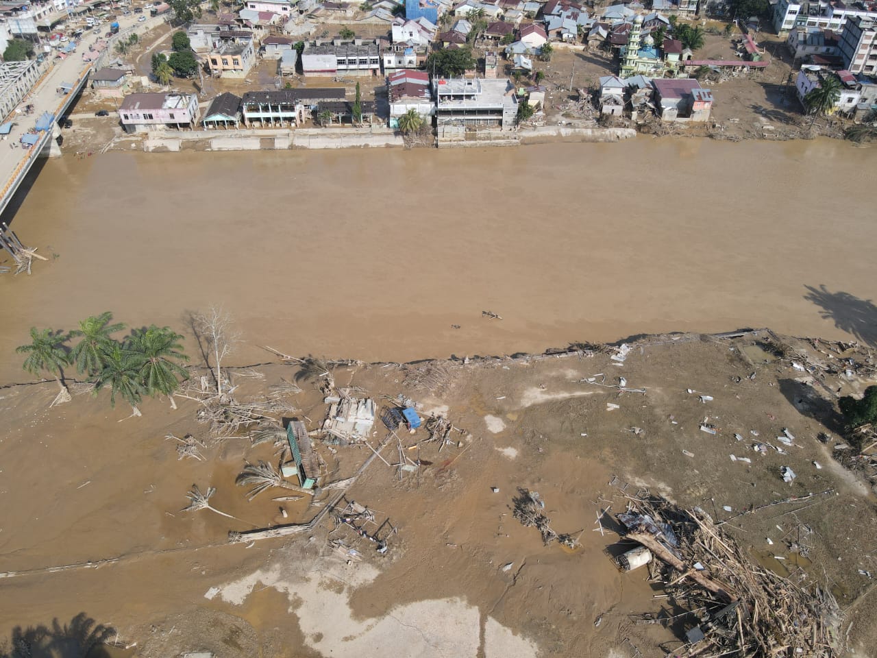 The current state of Kuala Simpang as of December 7, 2025, in the aftermath of the flash flood.